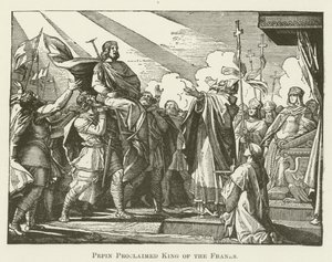 Pippin zum König der Franken ausgerufen von English School