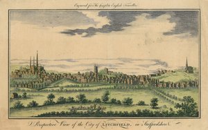 Perspektivische Ansicht der Stadt Lichfield