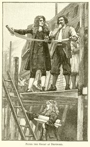 Peter der Große in Deptford von English School