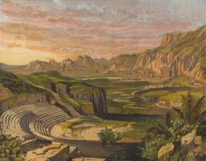 Petra, Jordanien (Farblithografie)
