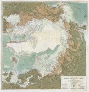 Physische Karte der Nordpolregionen von English School