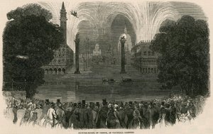 Bildmodell von Venedig in den Vauxhall Gardens, London von English School