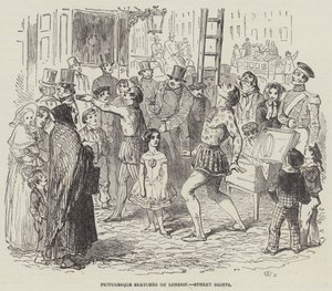 Malerische Skizzen von London, Straßenszenen (Stich) von English School