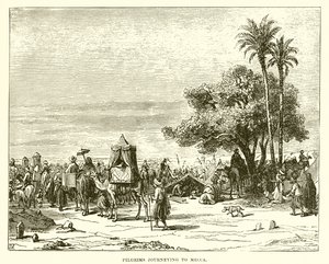 Pilger auf dem Weg nach Mekka