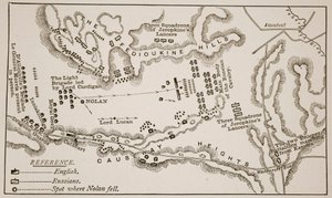 Plan des Angriffs der Leichten Brigade bei Balaclava, 25. Oktober 1854 von English School