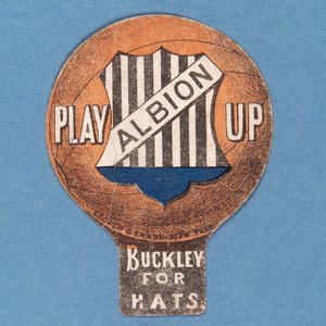 Spiel auf Albion, Baines-Karte in Form eines Fußballs, 1888-89