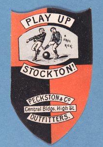 Spiel auf Stockton! Peckston und Co. Outfitters. Central Bldgs, High St.