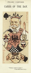 Spielkarte mit Wilhelm I. und Otto von Bismarck von English School
