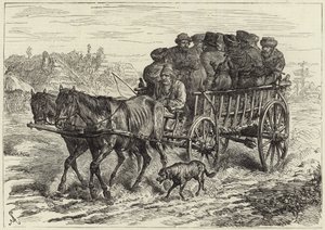 Polnische Juden auf dem Weg zum Markt