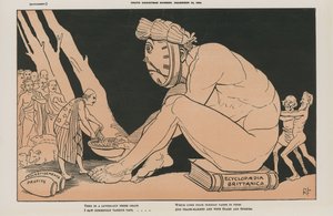Politische Karikatur von English School