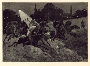 Polospiel bei elektrischem Licht in den Ranelagh Gardens