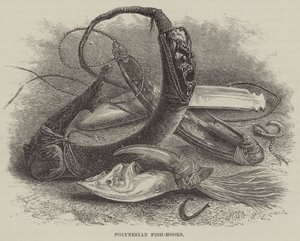 Polynesische Angelhaken (Gravur)