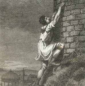 Pontius Comminius klettert zur Zitadelle (Gravur)