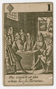 Popish Plot Spielkarte von English School