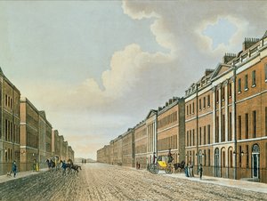 Portland Place, ca. 1812 (farbige Aquatinta) von English School