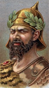 Porträt von Attila dem Hunnen (ca. 406-453) - Aus der Serie „Leaders of Men“ von English School