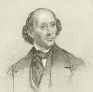 Porträt von Hans Christian Andersen von English School
