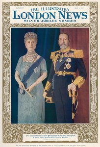 Porträt von König George V. und Königin Mary aus The Illustrated London News, 4. Mai 1935