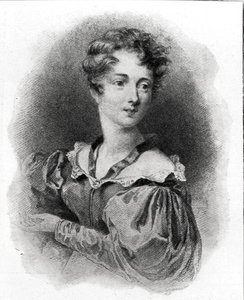 Porträt von Lady Caroline Lamb (Lithografie) von English School