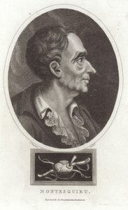 Porträt von Montesquieu von English School
