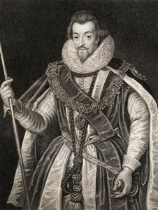 Porträt von Robert Cecil, 1. Earl of Salisbury, aus Lodges British Portraits, 1823 von English School