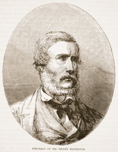Porträt von Sir Henry Havelock, Illustration aus Cassells Illustrierter Geschichte Englands von English School