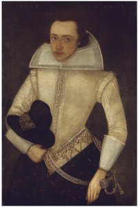 Porträt eines Gentlemans, 22 Jahre alt, 1616 von English School