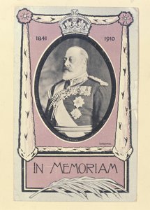 Postkarte zum Gedenken an den Tod von Edward VII, ca. 1910