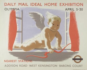 Plakat für die Daily Mail Ideal Home Exhibition in Kensington Olympia, London, 1938