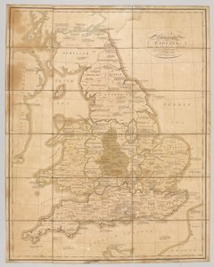Praehagraphie von England, eine Karte dieses Königreichs, die die wichtigsten Schlachten illustriert, 1807
