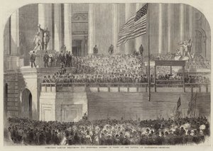 Präsident Lincoln hält seine Antrittsrede von English School