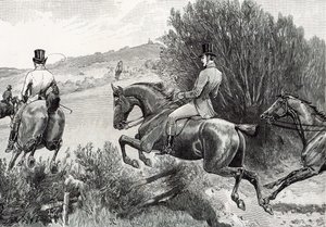 Prinz Albert jagt in der Nähe von Belvoir Castle