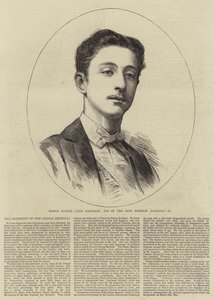 Prinz Eugene Louis Napoleon, Sohn des verstorbenen Kaisers Napoleon III (Stich)