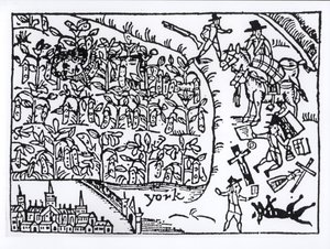 Prinz Rupert (1619-82) versteckt sich in einem Bohnenfeld in der Schlacht von Marston Moor am 2. Juli 1644