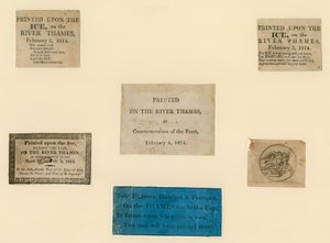 Gedruckte Souvenirs des Frostjahrmarkts von 1814 von English School
