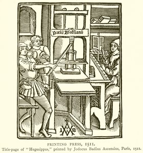 Druckerpresse, 1511 von English School