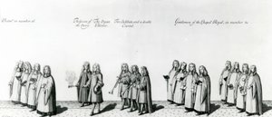 Prozession bei der Krönung von James II. von English School