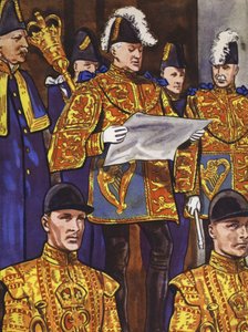Proklamation von Edward VIII. als König (Farblithografie)