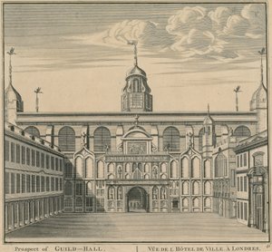Prospekt der Guildhall, London