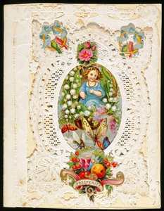 Wohlstand, Valentinskarte, ca. 1870 von English School