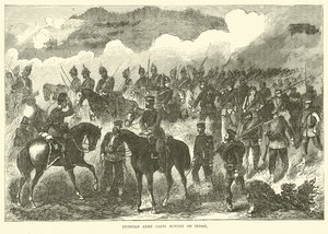 Preußisches Armeekorps auf dem Weg nach Sedan, September 1870 von English School