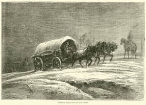 Preußische Feldpost im Schnee, Oktober 1870 von English School