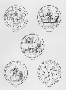 Wappen: Pwllheli; Aldeburgh; Kendal; Crieff; Dingwall