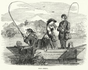 Angeln vom Boot (Gravur) von English School