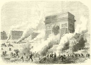 Reinigung des Arc de Triomphe, März 1871 von English School