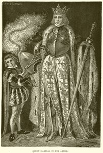 Königin Isabella in ihrer Rüstung von English School