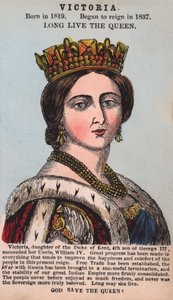 Königin Victoria (farbige Gravur) von English School