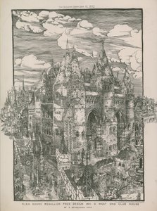 RIBA Soane Medaillon Preisdesign 1882 - Ein West End Clubhaus von A. Beresford Pite von English School