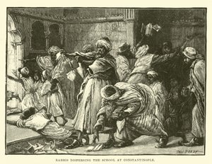 Rabbiner zerstreuen die Schule in Konstantinopel von English School