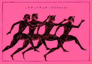 Rennen, Illustration aus Geschichte Griechenlands von Victor Duruy, 1890 von English School